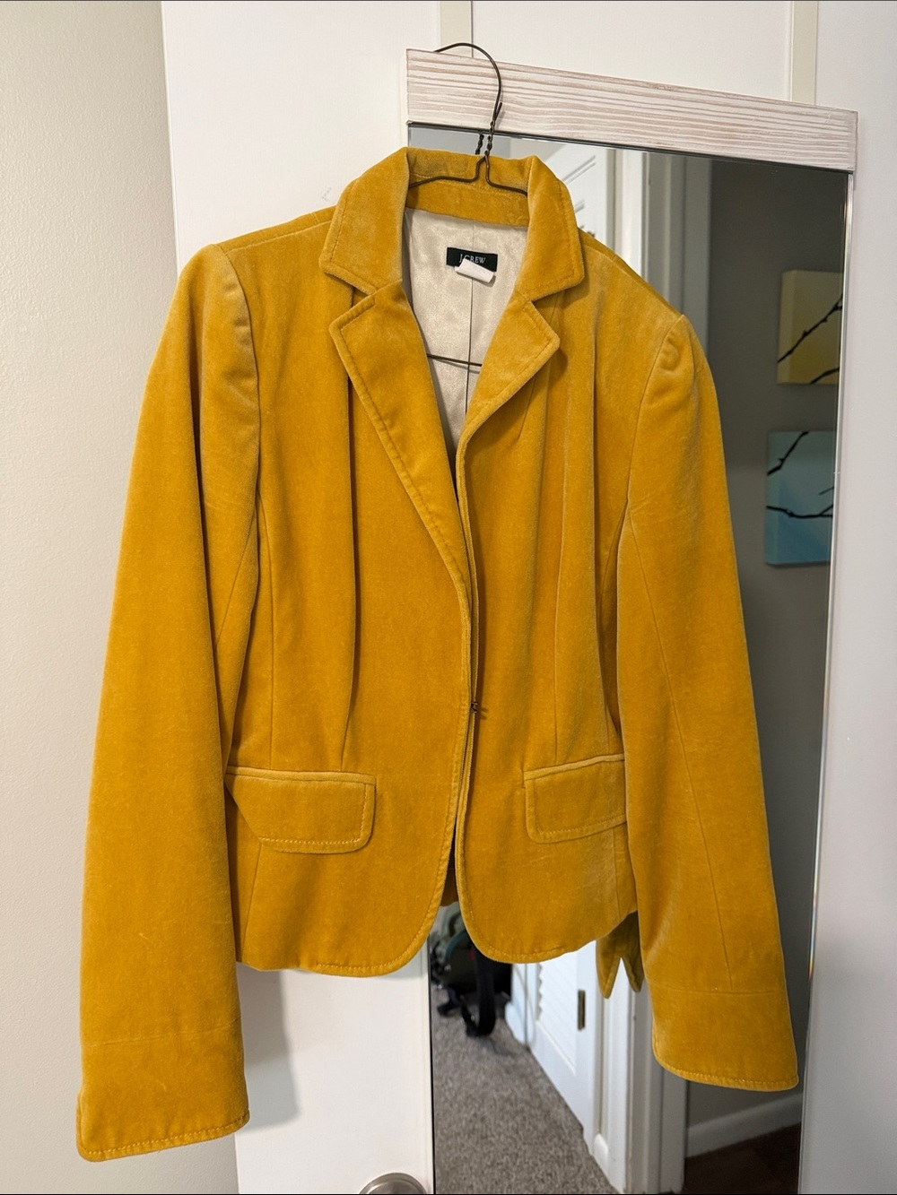 J. Crew Mustard Faux-Suede Blazer Jacket